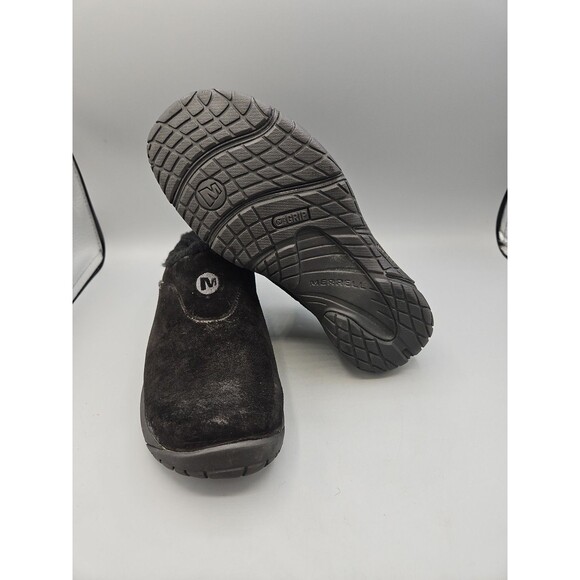 Merrell Slip-On Womens 6.5 Black Encore Ice Mule Suede Shearling Style J005130 - Picture 9 of 11